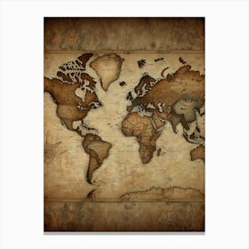 Old World Map Canvas Print