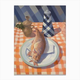 Monkfish Still Life Painting Canvas Print