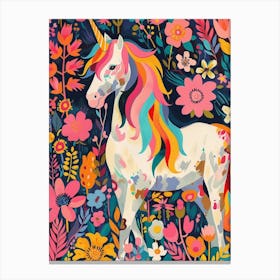 Colourful Unicorn Fauvism Inspired 1 Canvas Print
