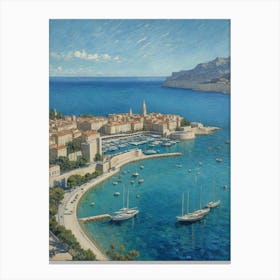 Beautiful Croatia Harbor Bliss Canvas Print