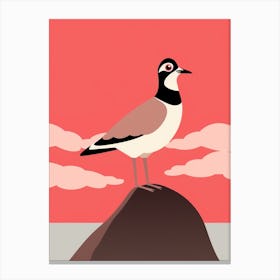 Minimalist Lapwing 1 Illustration Canvas Print