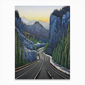Snoqualmie Pass Retro Pop Art 24 Canvas Print