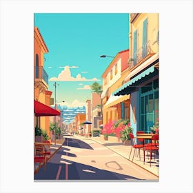 Nice, France, Flat Illustration 1 Canvas Print