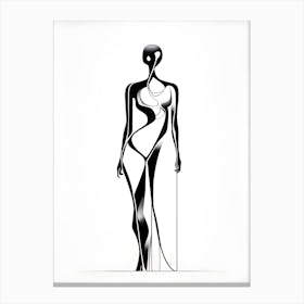 Woman With A Cane Canvas Print