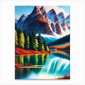 Mountain Landscape Painting 8 Canvas Print
