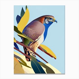 Eurasian Sparrowhawk Pop Matisse 2 Bird Canvas Print