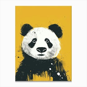 Yellow Panda 8 Canvas Print