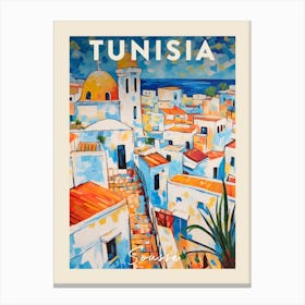 Sousse Tunisia 1 Fauvist Painting Travel Poster Canvas Print