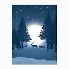 Deer In The Forest Canvas Print