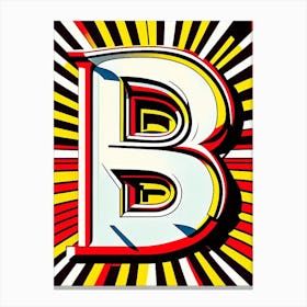 B, Letter, Alphabet Comic 1 Canvas Print