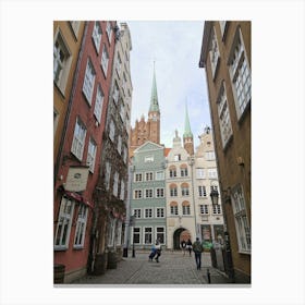 View Of St Mary S Church Basilica From Kramarska, Gdańsk Canvas Print