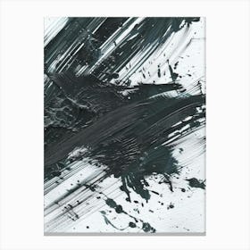 Black And White Abstract Painting 25 Canvas Print