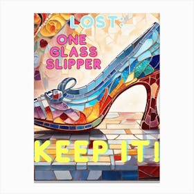Lost One Glass Slipper Keep It! Png Canvas Print