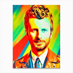 Dierks Bentley Colourful Pop Art Canvas Print