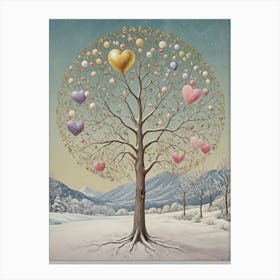 Winter Heart Tree Canvas Print