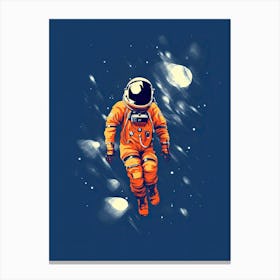 Cosmic Symphony: Astronaut's Dance Canvas Print