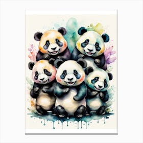 Panda Bears , visual AI print Canvas Print