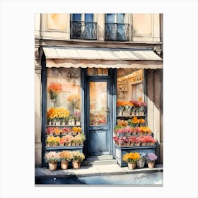 Paris Flower Shop Canvas Print