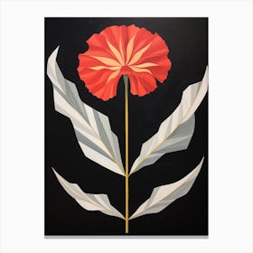 Carnation 3 Hilma Af Klint Inspired Flower Illustration Canvas Print