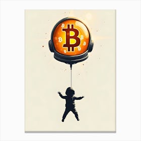 Bitcoin Child  Canvas Print