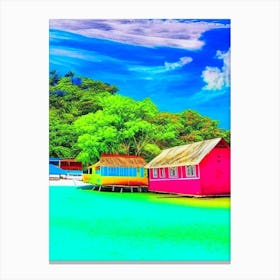 Pulau Lang Tengah Malaysia Pop Art Photography Tropical Destination Canvas Print
