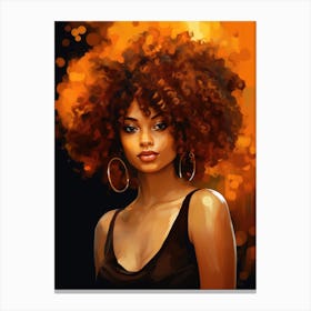 Afro Girl 13 Canvas Print