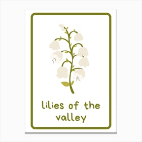 Lilies Of The Valley Flower Canvas Print