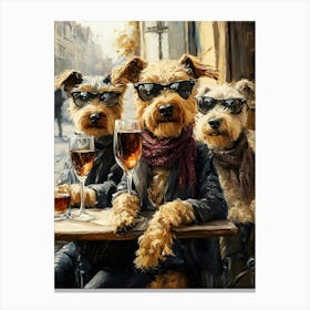 Sophisticated Terriers 8 Canvas Print