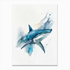 Sandbar Shark 2 Watercolour Canvas Print
