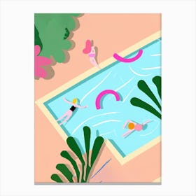 Cut Out Pool View Canvas Print