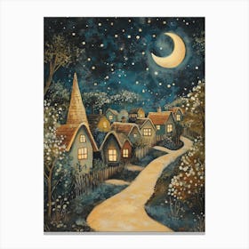 Night In The Village Canvas Print