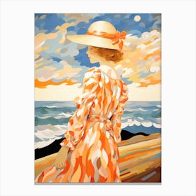 Lady On The Beach Canvas Print