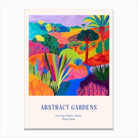 Colourful Gardens San Diego Botanic Garden Usa 1 Blue Poster Canvas Print