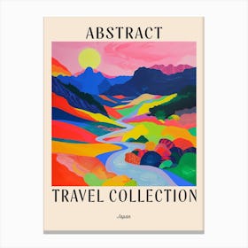 Abstract Travel Collection Poster Japan 4 Canvas Print