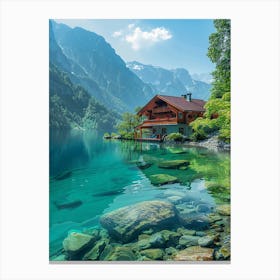 Lake In The Alps Canvas Print