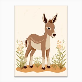 Baby Animal Illustration  Donkey 1 Canvas Print