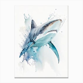 Whitetip Reef Shark 3 Watercolour Canvas Print