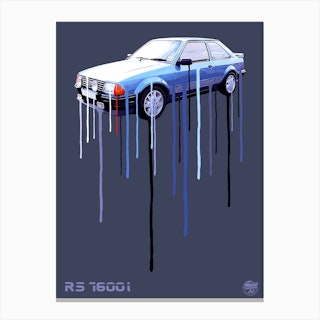 Ford Escort Mk3 Rs1600i Classic Car Canvas Print
