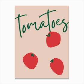 Tomatoes Modern Mediterranean Kitchen Canvas Print