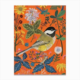 Spring Birds Carolina Chickadee 2 Canvas Print