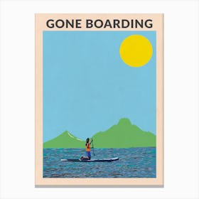 Gone Boarding (Female) 1 Canvas Print