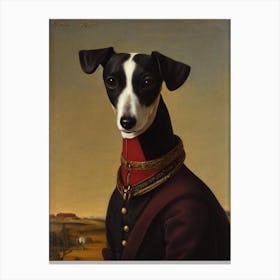 Italian Greyhound Renaissance Portrait Oil Painting Canvas Print