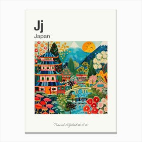 Kids Travel Alphabet  Japan 3 Canvas Print