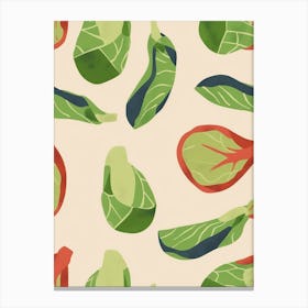 Brussel Sprouts Pattern Illustration 2 Canvas Print