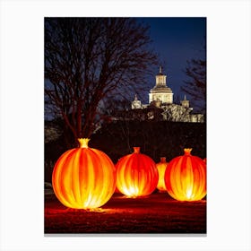 A Visual Representation Of An Autumn Themed Generative Light Decoration Celebrating Thanksgiving I (4) Canvas Print