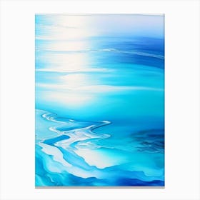 Water And Sunlight Interplay Waterscape Marble Acrylic Painting 1 Canvas Print