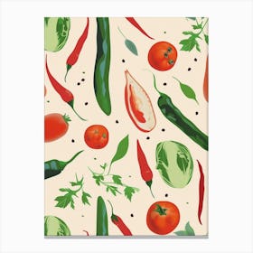 Vegetable Selection Pattern 1 Canvas Print