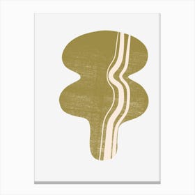 Gold Wavy Line Canvas Print