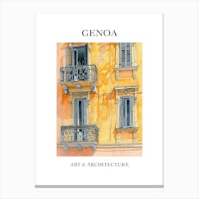 Genoa Travel And Architecture Poster 4 Canvas Print
