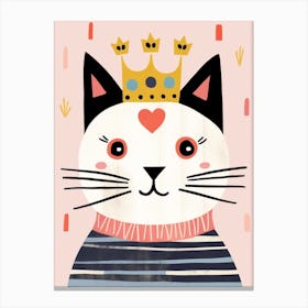 Little Cat 6 Wearing A Crown Canvas Print